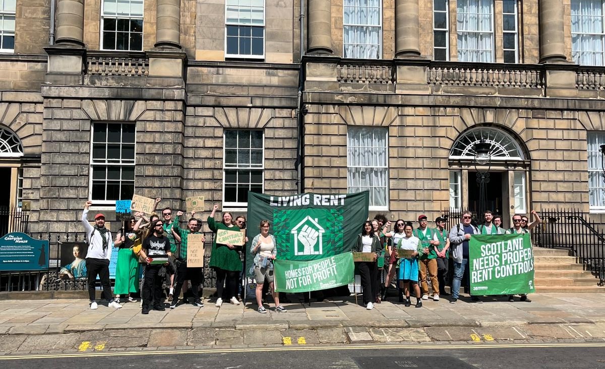 Tenants stage Bute House rally in support of rent controls Scottish